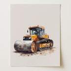 Construction Trucks Nursery Wall Art Prints - Set of 6 (Unframed)