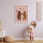 Whimsical Bear Friends Wall Art Print