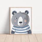 Whimsical Bear Wall Art Print