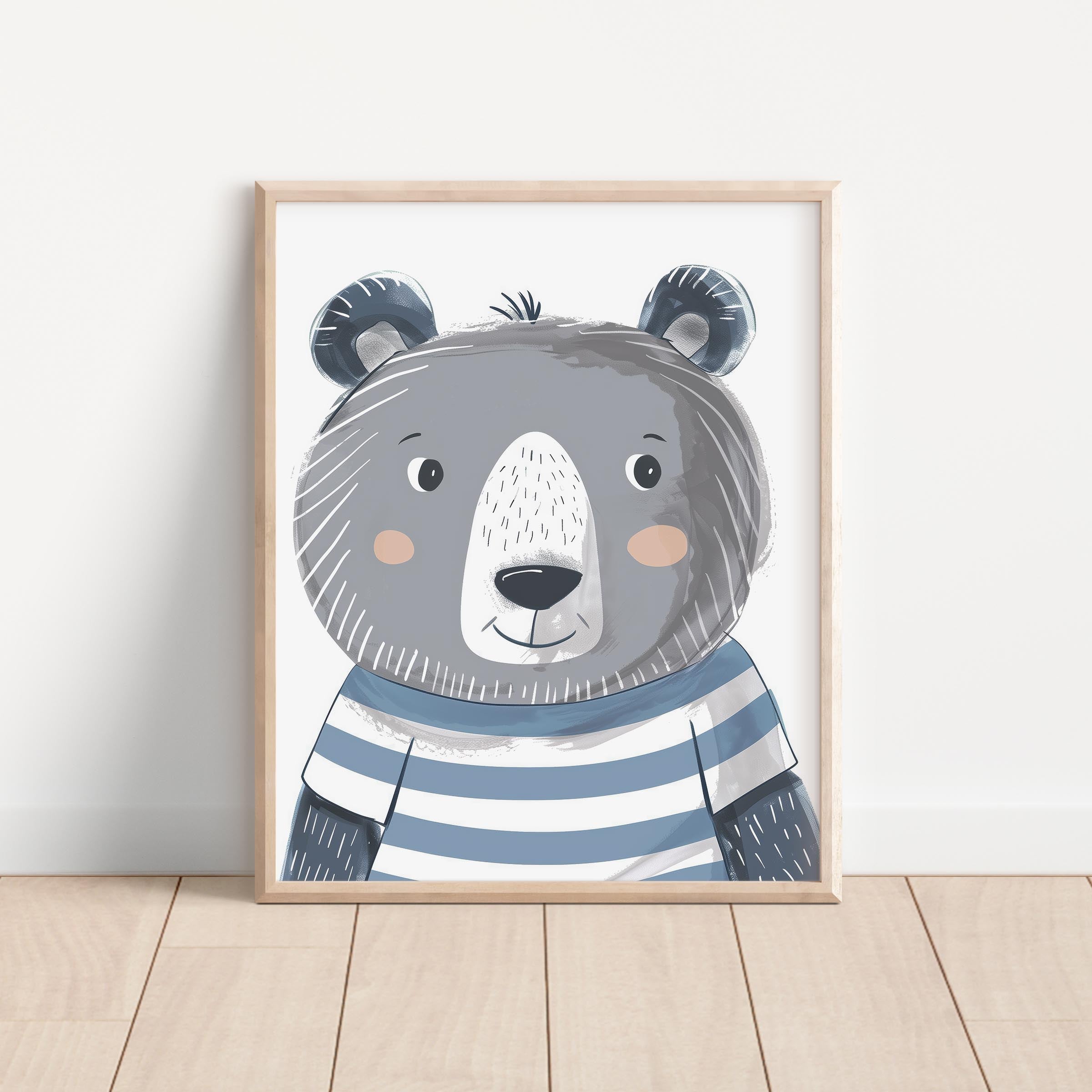 Whimsical Bear Wall Art Print