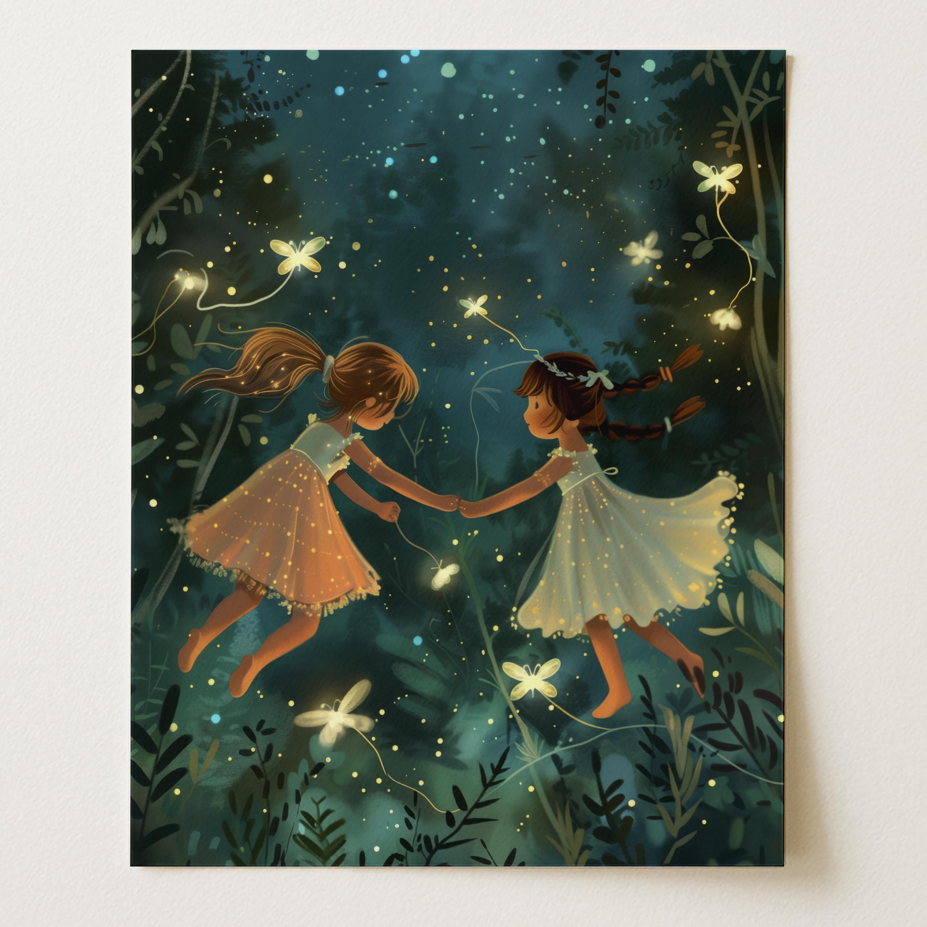 Whimsical Forest Sisters Wall Art Print (Unframed)
