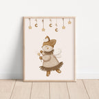 Fox with Magic Wand – Whimsical Woodland Wall Art