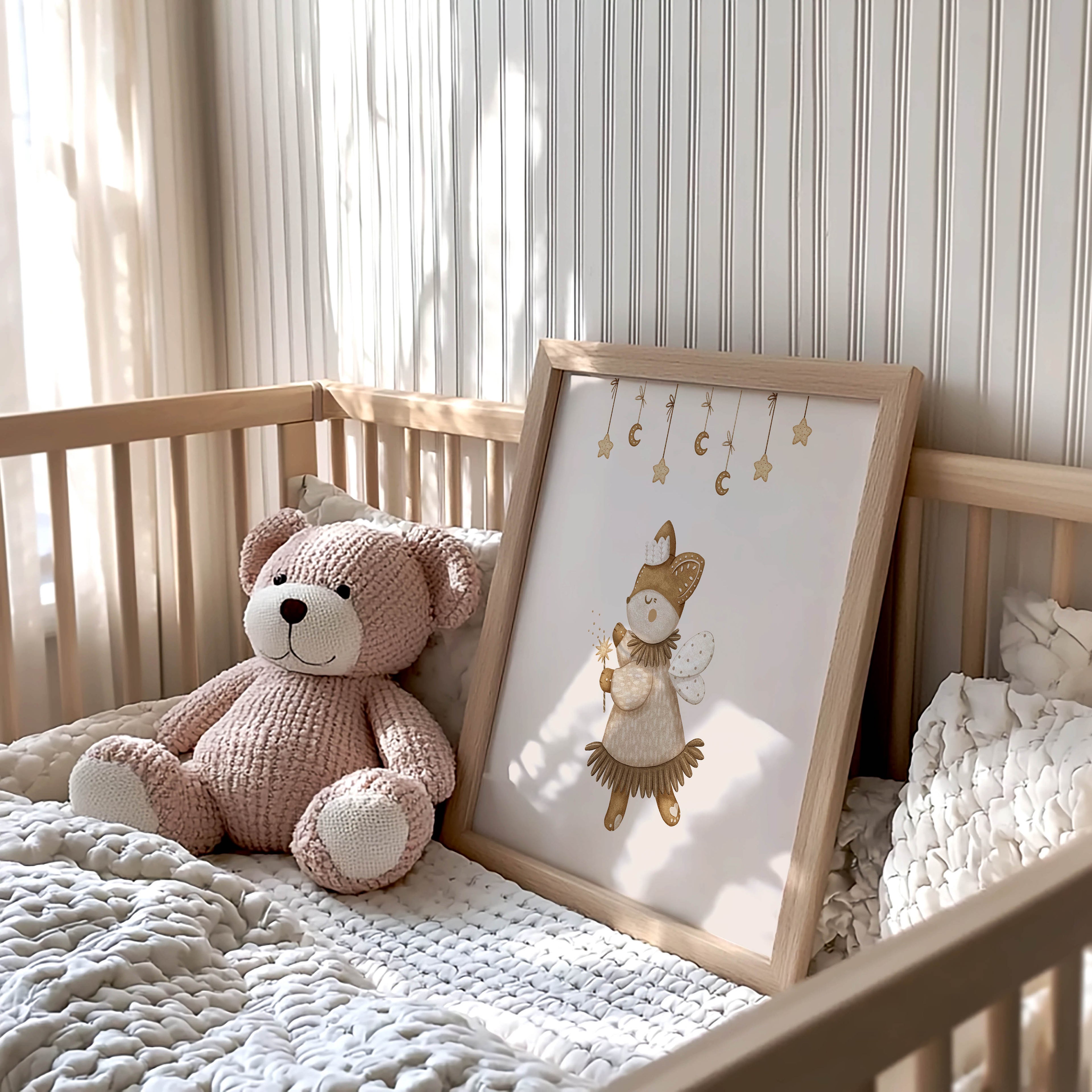 Fox with Magic Wand – Whimsical Woodland Wall Art