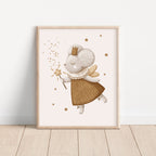 Mouse with Magic Wand – Whimsical Woodland Wall Art