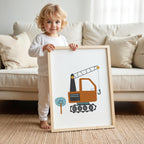 Modern Construction Site Wall Art – Set of 6