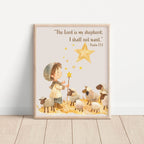 Religious Scripture Nursery Wall Art – Psalm 23:1
